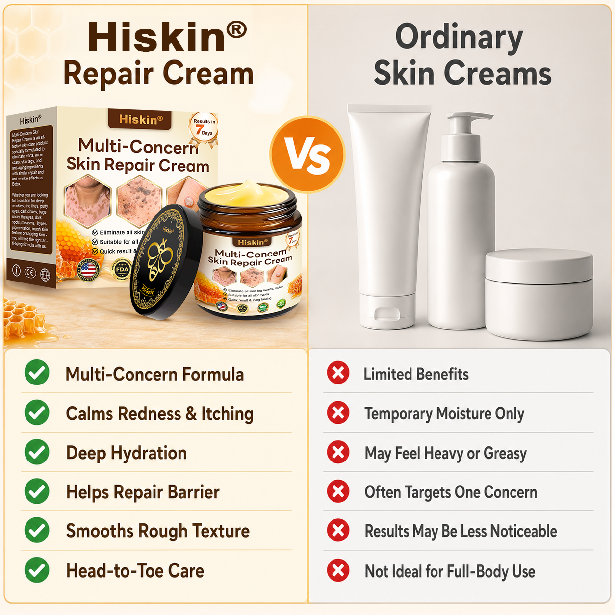 ✨HISKIN® Multi-Concern Skin Repair Cream ✨ (One powerful cream to repair inflammation, dryness, aging, pigmentation, and visible skin damage.)